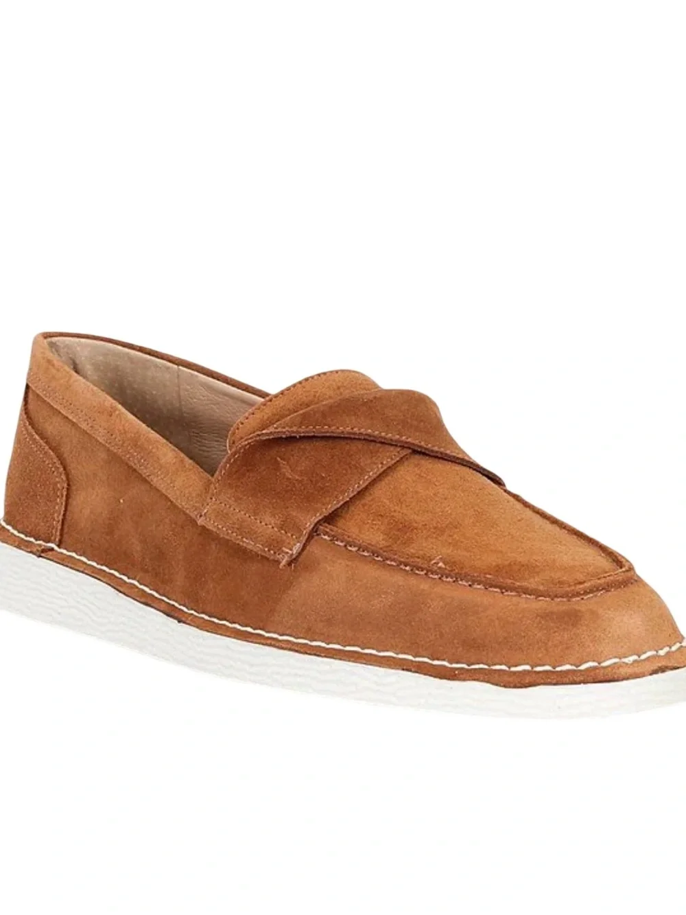 Brisco | Women’s Suede & Leather Gingerbread Penny Loafers | 7.5